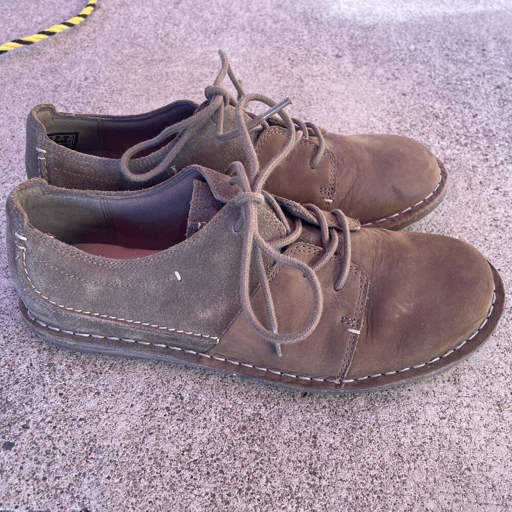 Clarks Artisan Womens Tamitha Daisy Oxford Leather Lace Up Shoes Olive Sz US 7